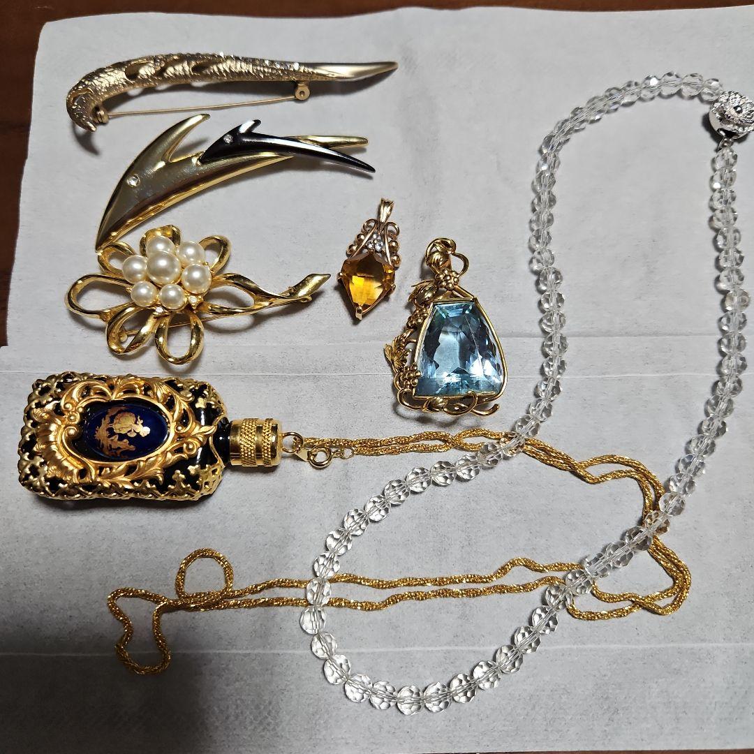 ヴィンテージ　ブローチ　トップ　ネックレス