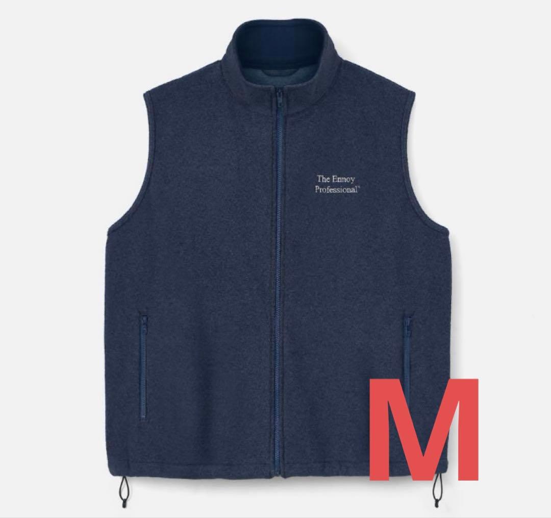トップス ENNOY PROFESSIONAL FLEECE VEST NAVY M