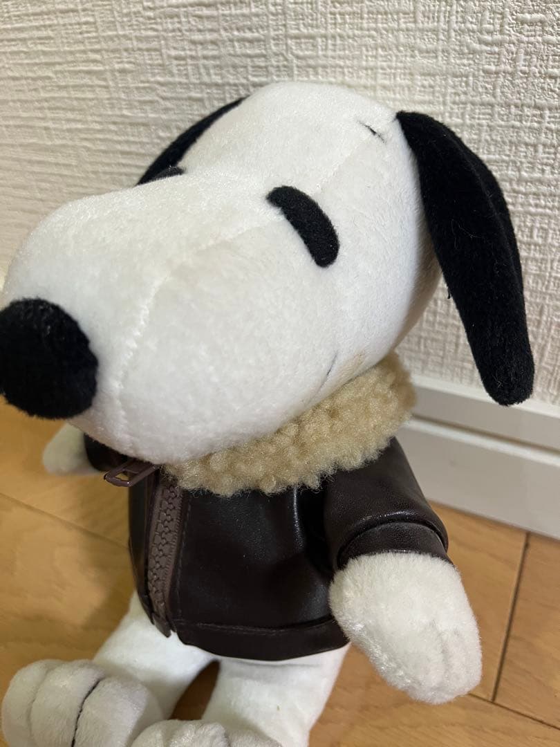 【レア物】スヌーピー レザージャケット ぬいぐるみ　フライングエース