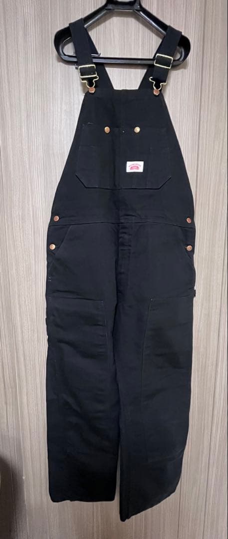 保留、パップROUND HOUSE ブラックオーバーオール