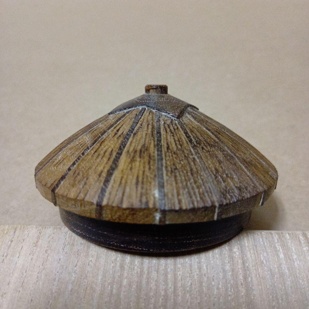 茶道具　桑彫傘香合