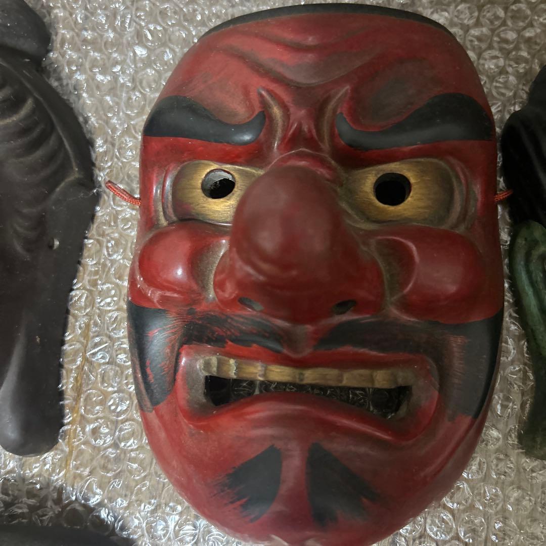 能面 9枚セット 陶器製