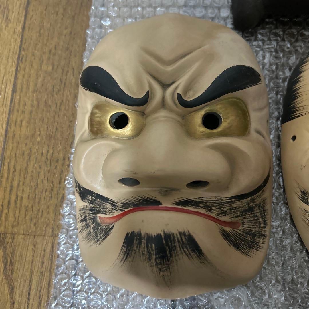 能面 9枚セット 陶器製