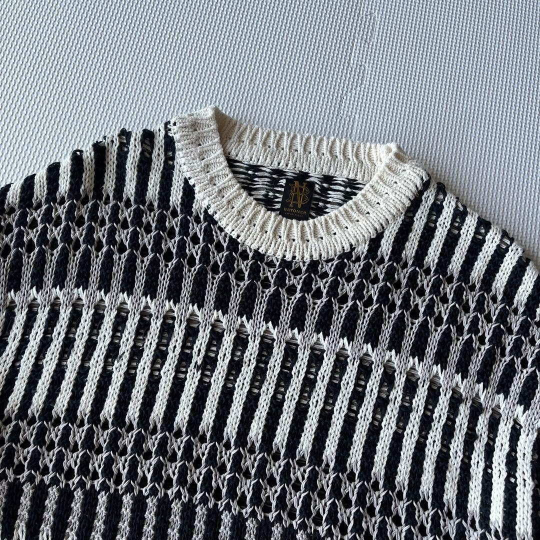 美品 BATONER 23SS MIX YARN CREWNECK 3 春夏 綿