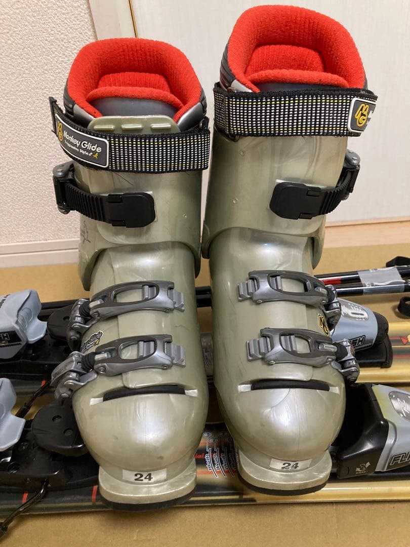 ROSSIGNOL ショートスキー110cmブーツ24cmストック95cm