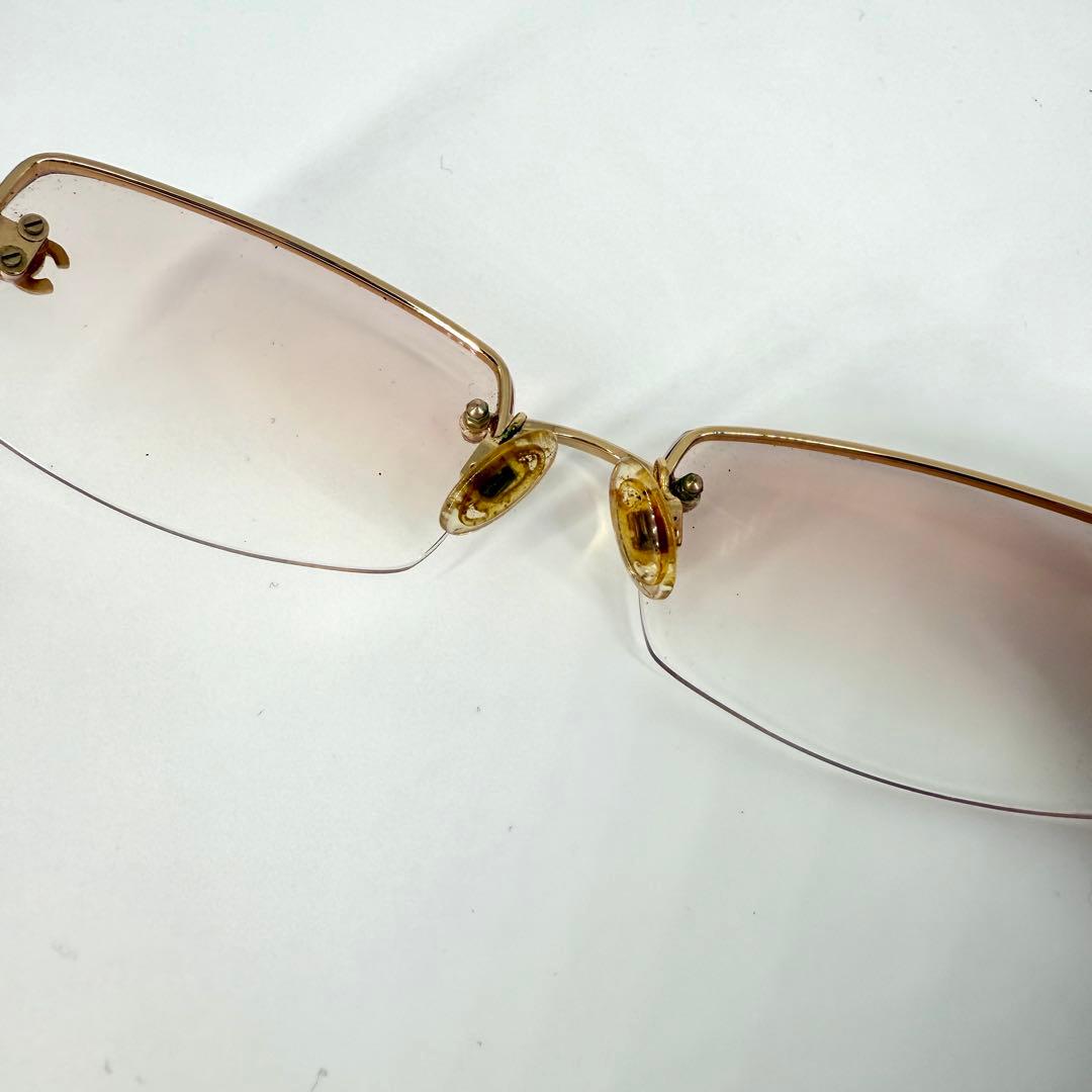 CHANEL サングラス 4093-B リムレス y2k メガネ ゴールド