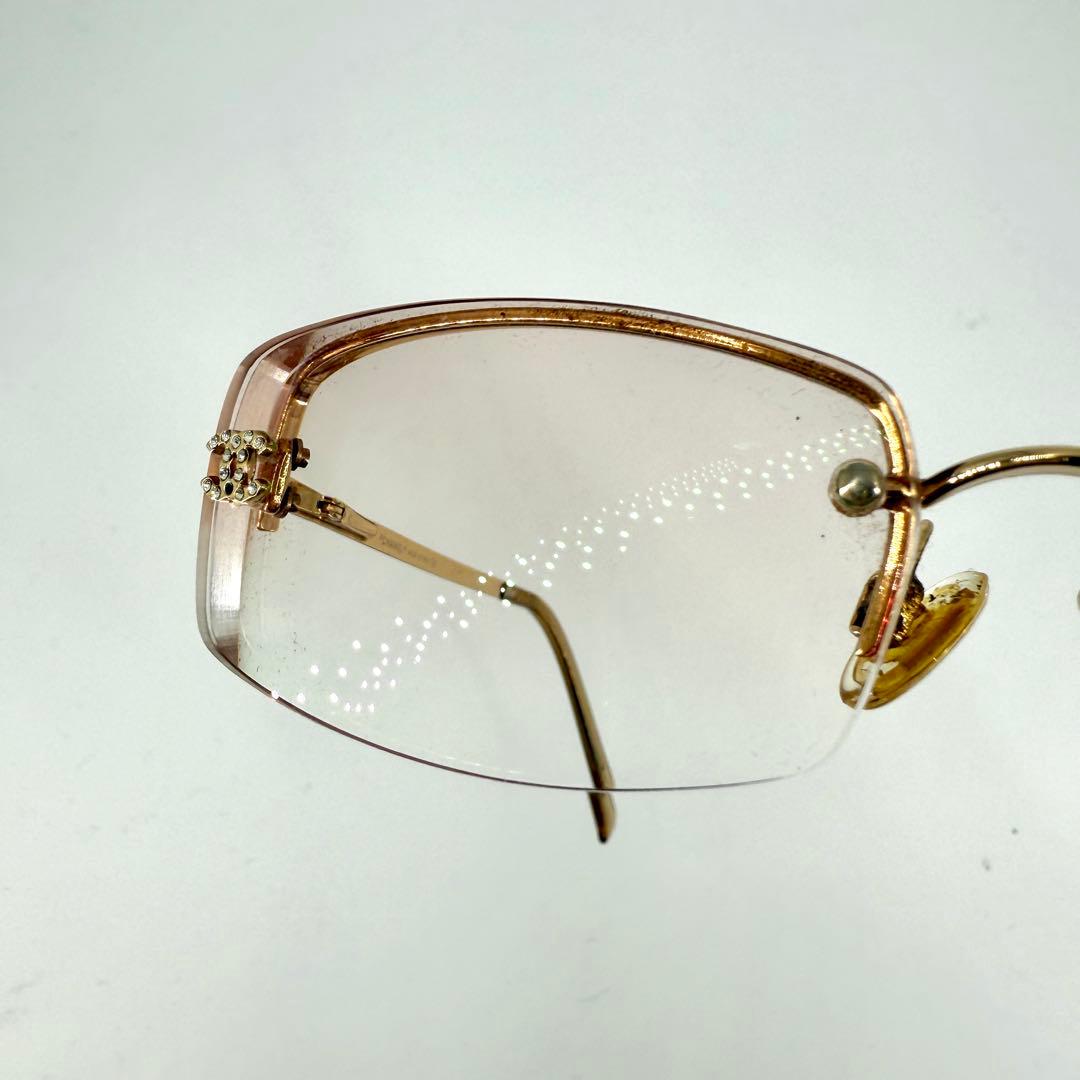 CHANEL サングラス 4093-B リムレス y2k メガネ ゴールド