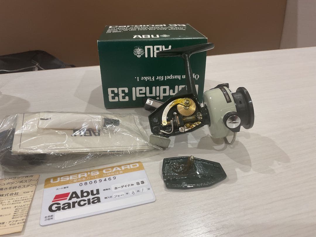アブカーディナル33リール　釣り未使用品　箱付き