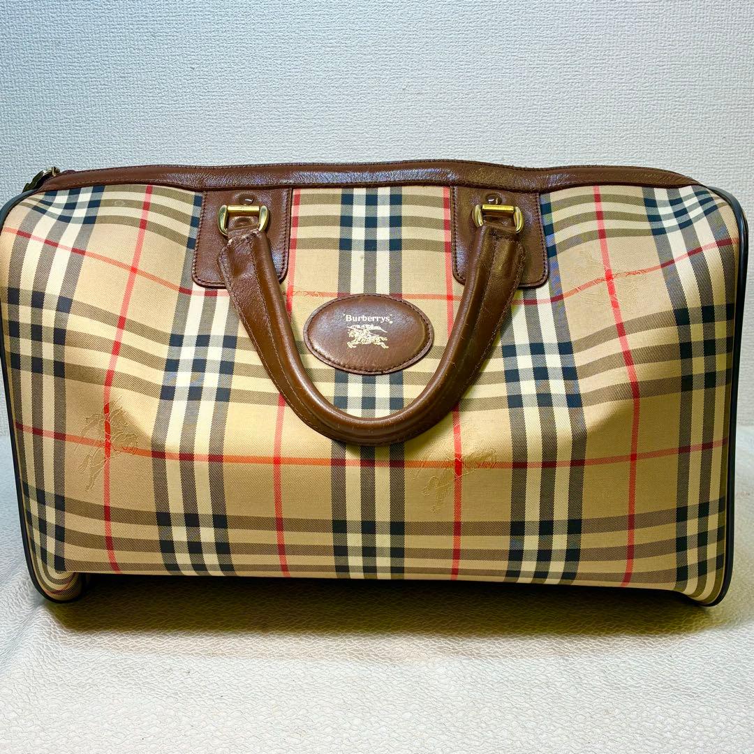 burberrys バーバリーズ ボストンバッグ ベージュ チェック柄