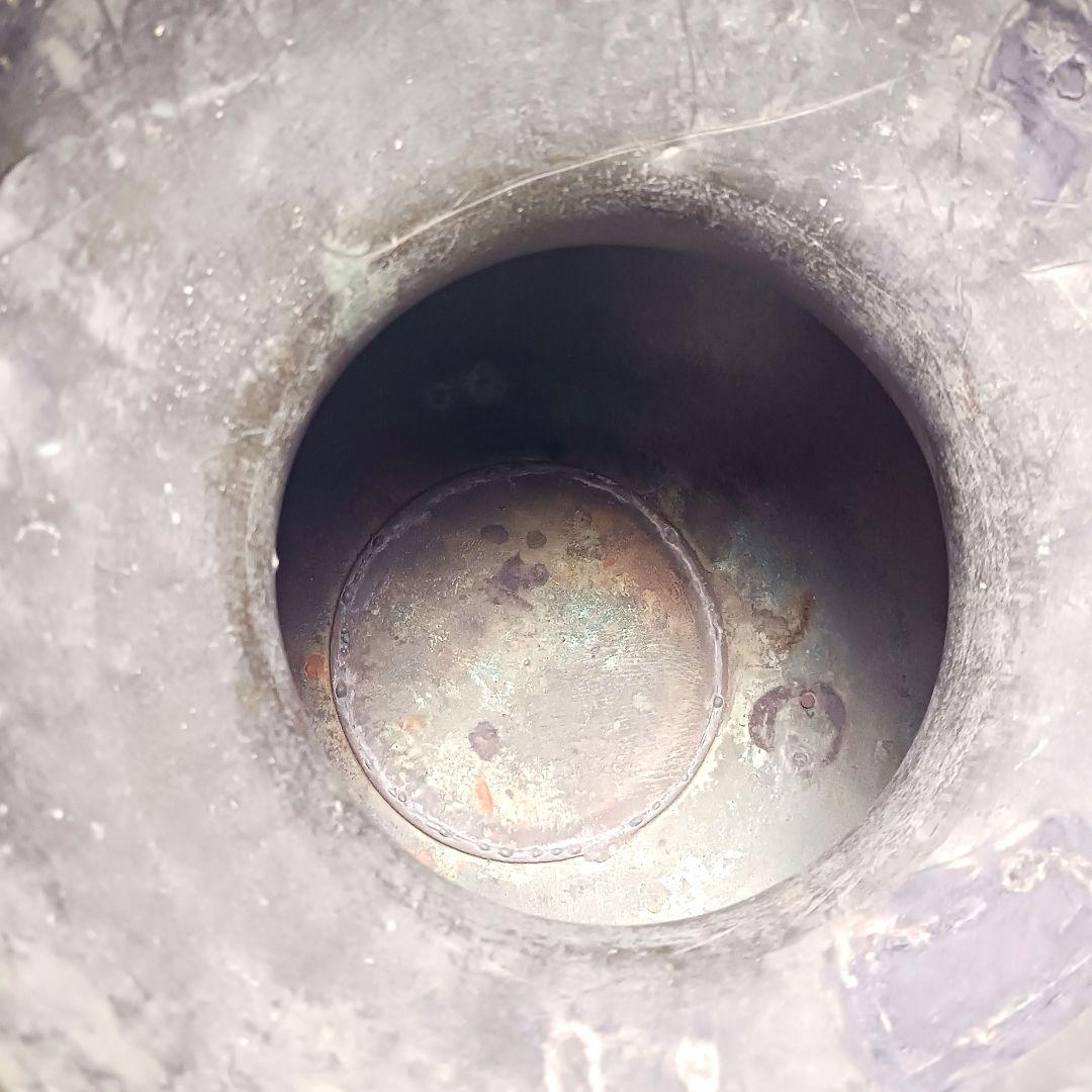 H324 大阪城本丸慶長年号 古銅製大花瓶 高42cm