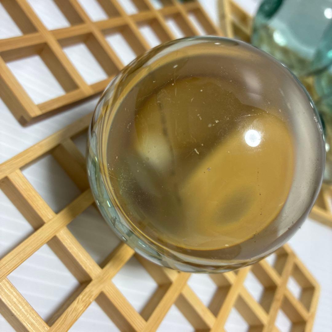 《浮玉　パワーストーン　水晶　木製台座》置物飾り物インテリア装飾　風流　10点