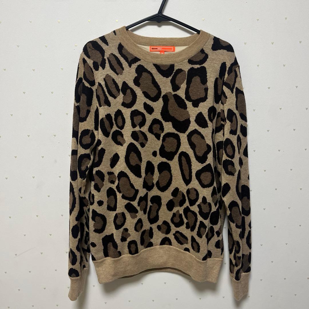 kaera317　BEAMSGOLF ヒョウ柄 セーター 美品
