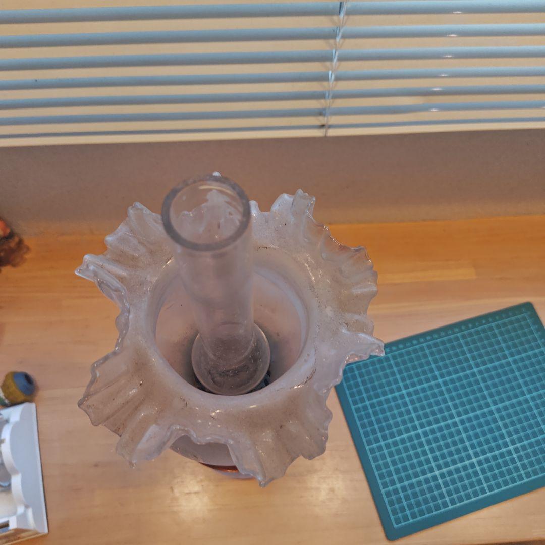 大正ロマン　アンティーク　オイルランプ　 フラワーモチーフ 約55センチ