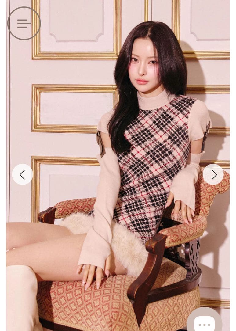 ベルテッドプレイドファーミニワンピース　randy