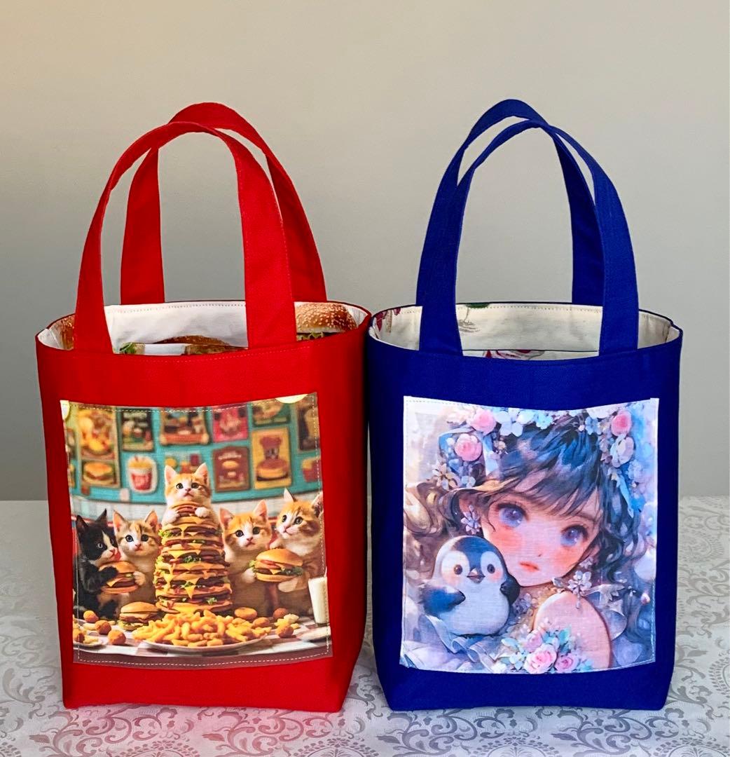 ♥︎むっち♥︎　ドールパネル生地　トートバッグ