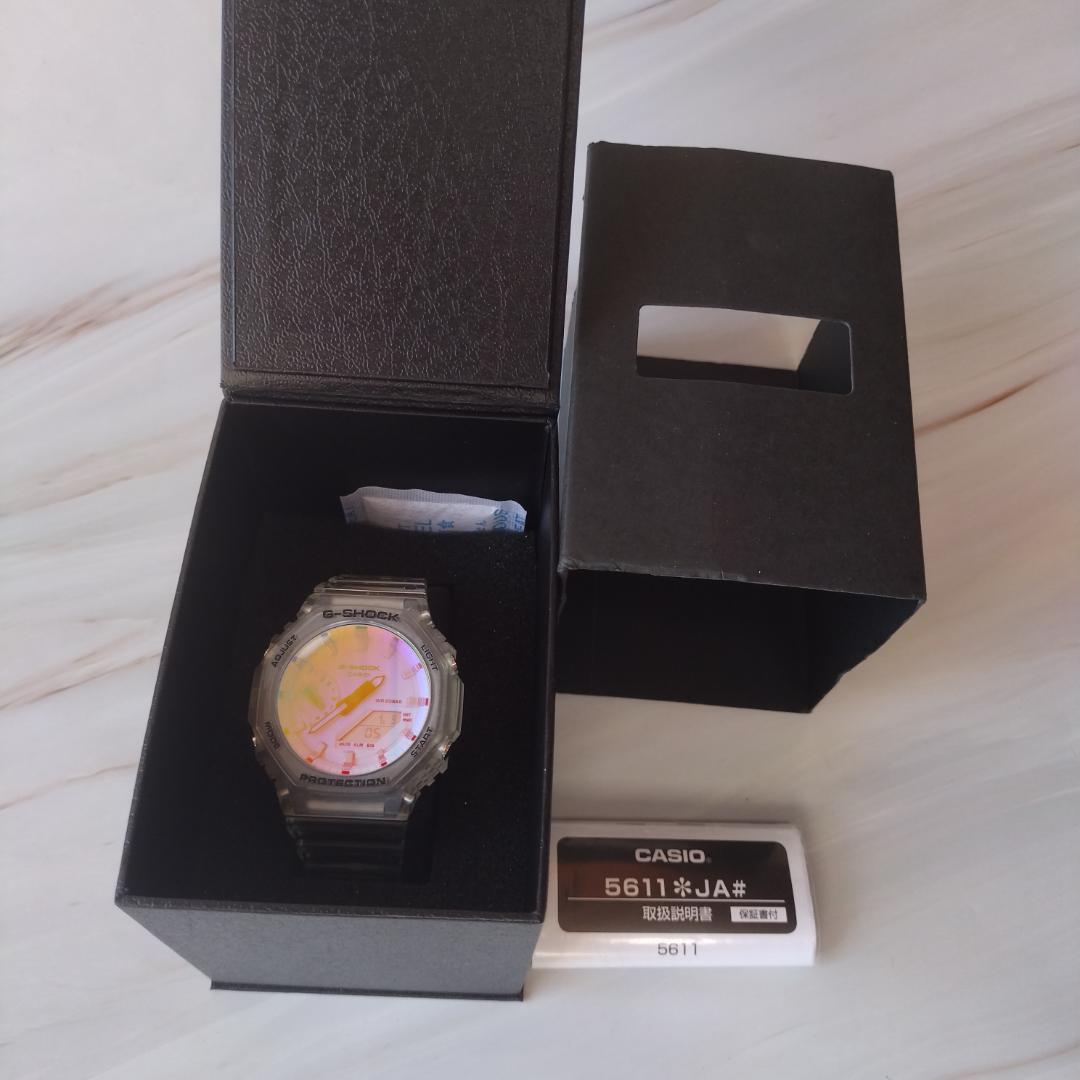 未使用級☆カシオ G-SHOCK GA-2100SRS-7AJF レインボー