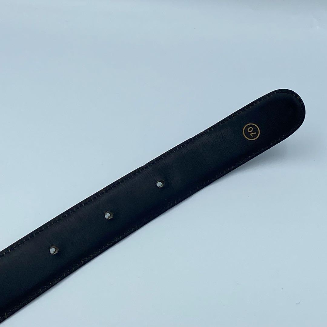 ✨希少✨ロエベ　ベルト　アナグラム　レディース　レザー　ダークネイビー