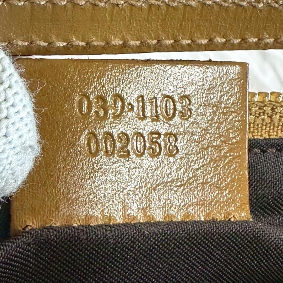 グッチ GGキャンバス アクセサリーポーチ ハンドバッグ ポーチ オレンジ