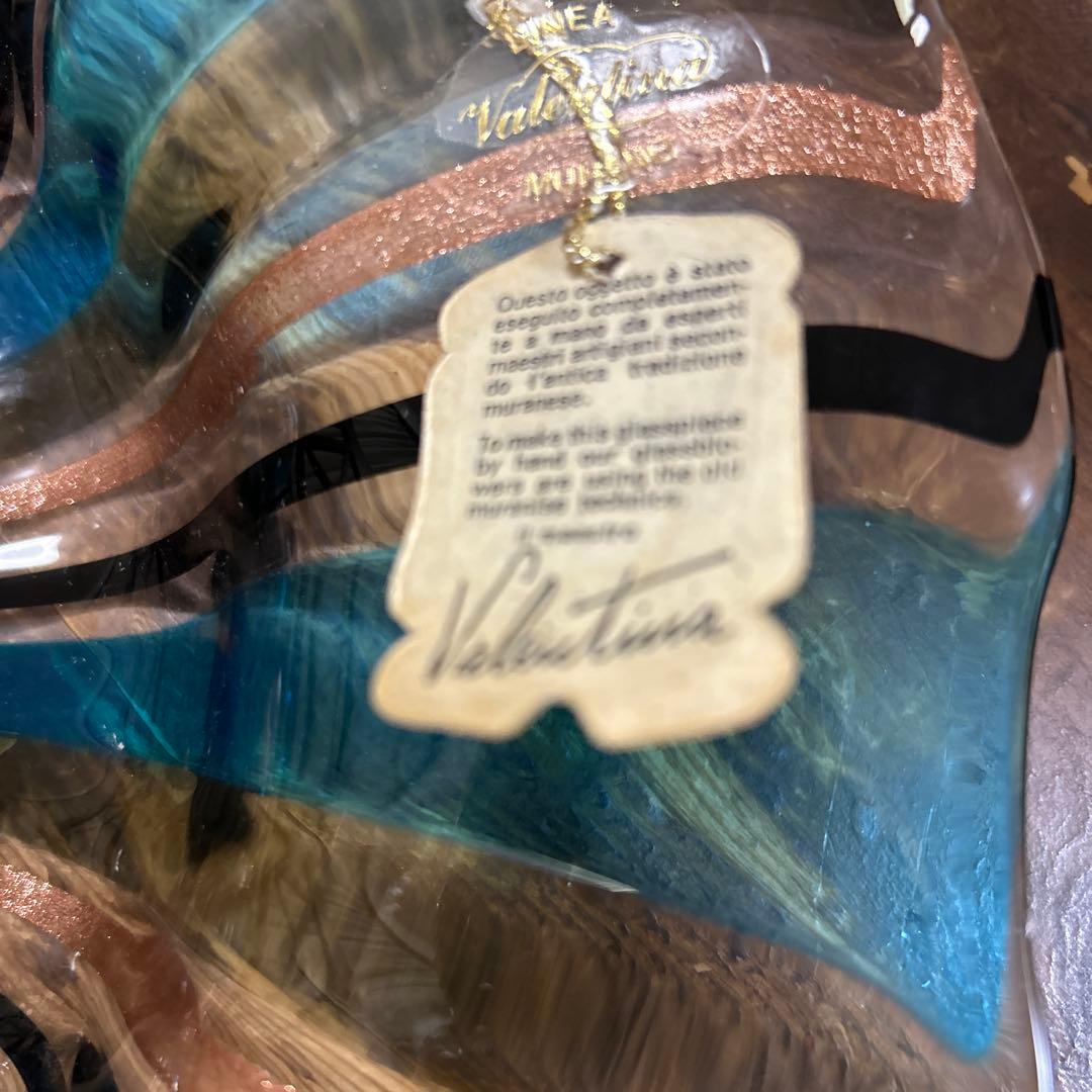 Linea Valentina 高級ヴェネチアガラス　金彩　ムラーノガラス　大皿