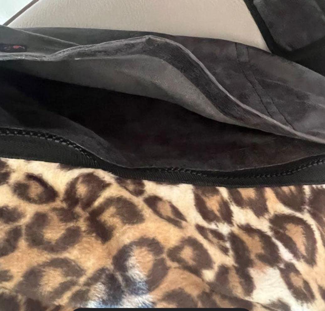 希少FUNDLE ファンドルペットスリング グレー×レオパード キャリーバッグ