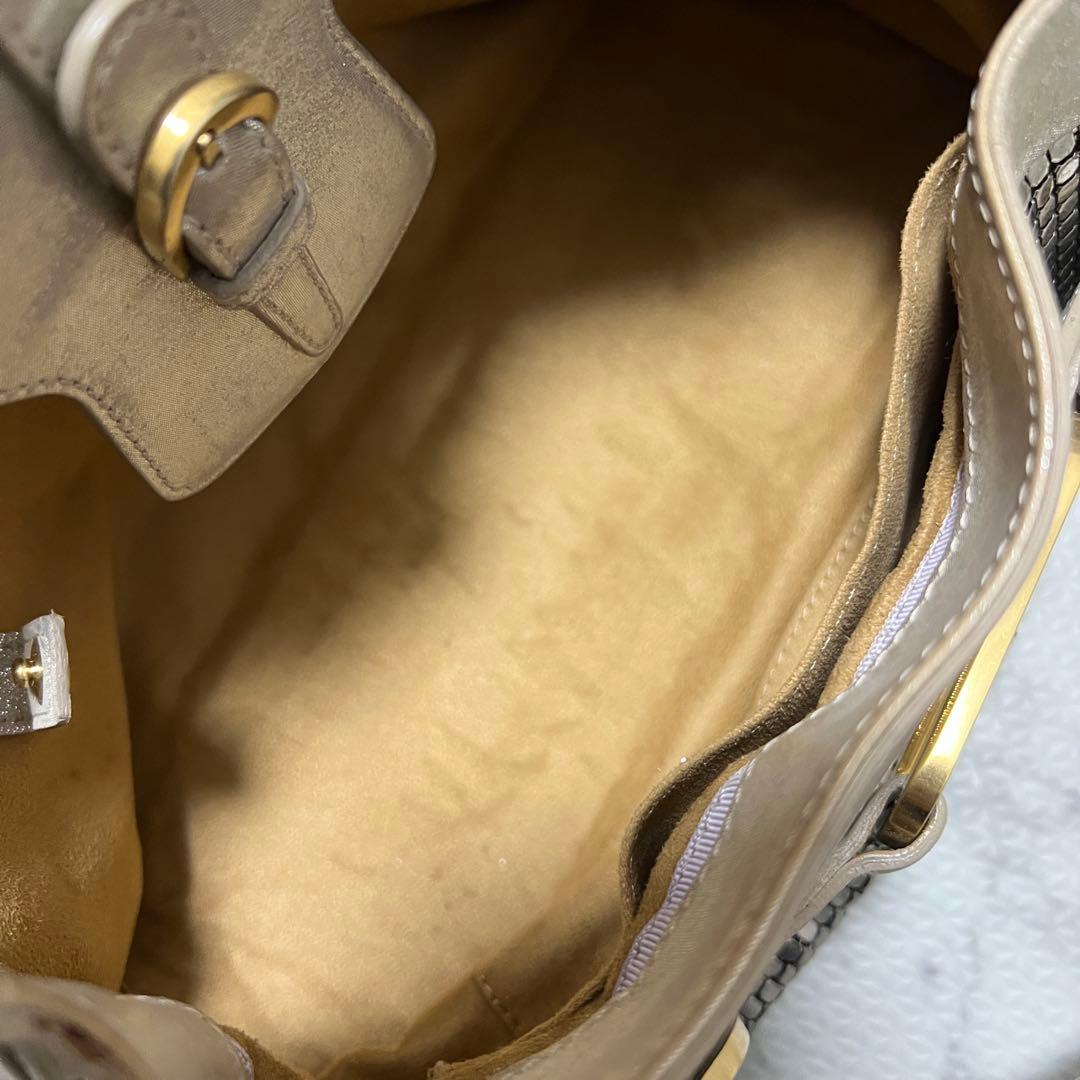 激レア✨ジミーチュウ メタリック メッシュ ハンドバッグ レザー ゴールド