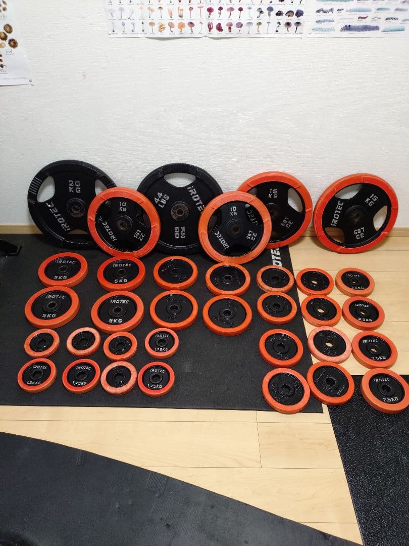 IROTEC アイロテック　ダンベルプレート　シャフト　ベンチ　一式