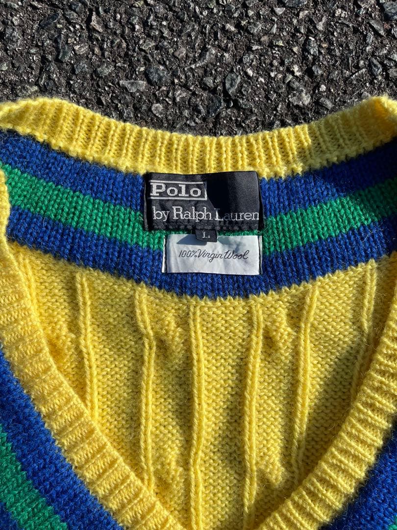 polo ralph lauren 90s Virgin wool ニット