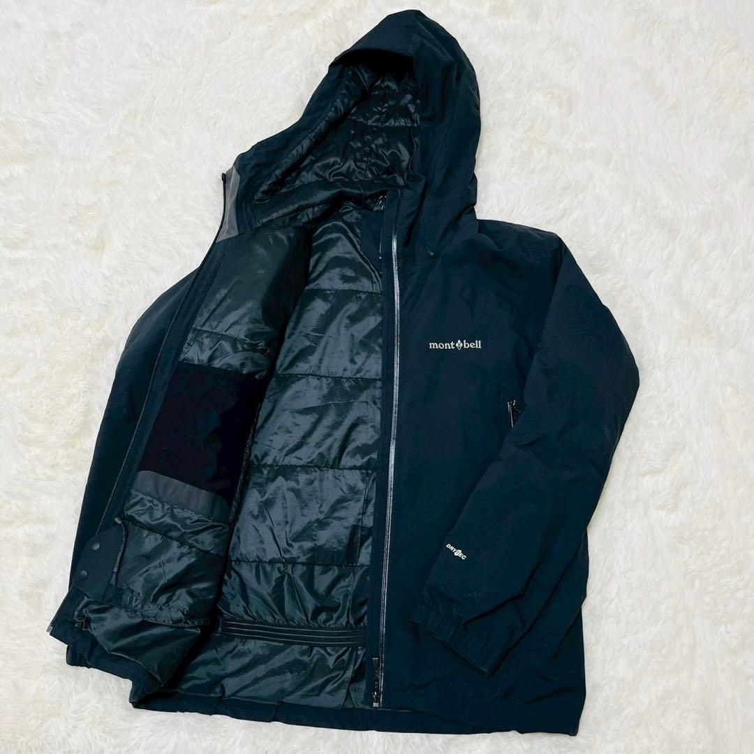 モンベル　パウダーステップ パーカ XL　ブラック　スタッフバックなし①