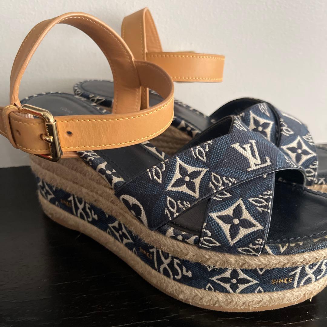 Louis Vuitton エスパドリーユサンダル ネイビー