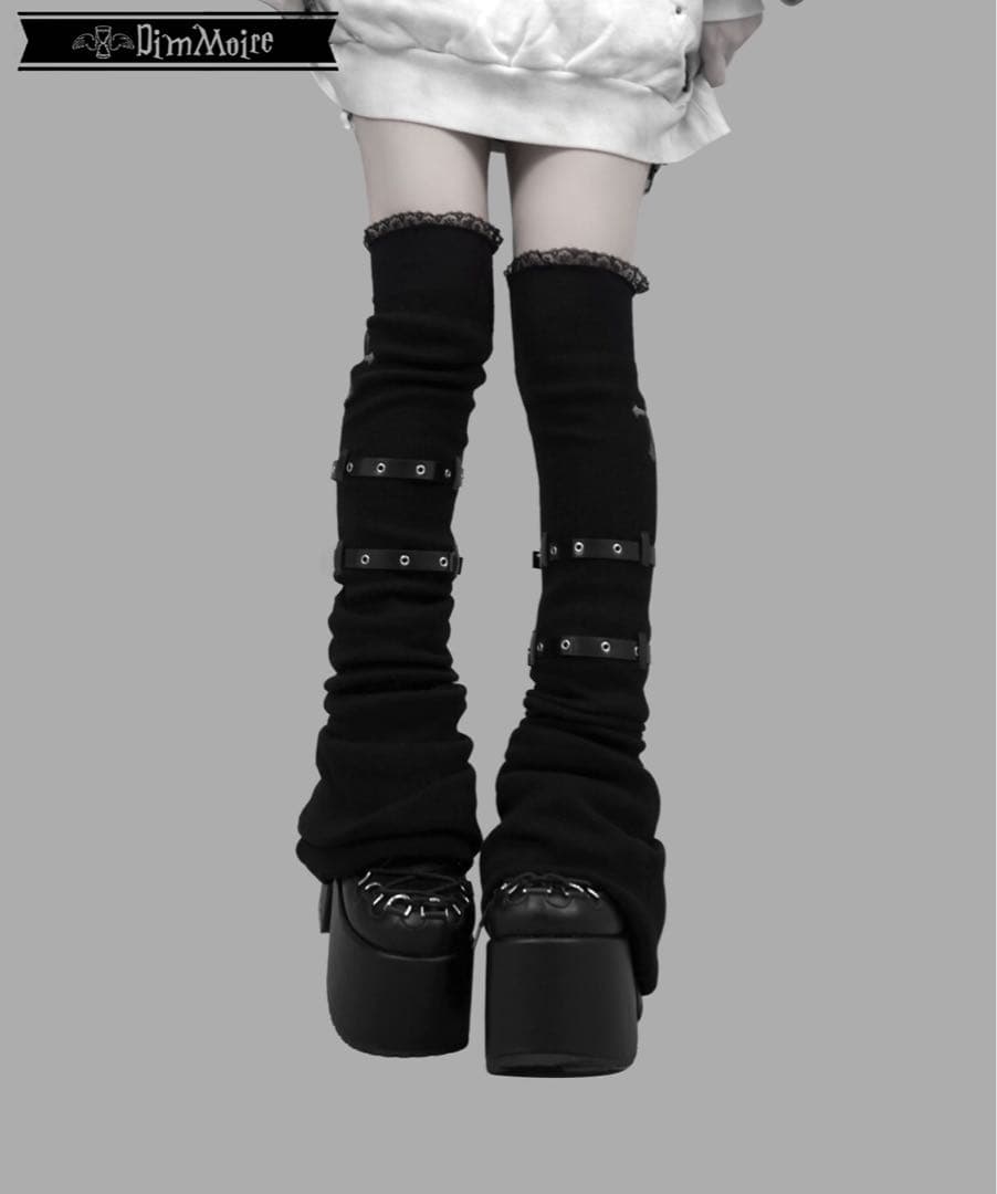 DimMoire ディムモアール 十字の誓いニーハイウォーマー【Black】 黒