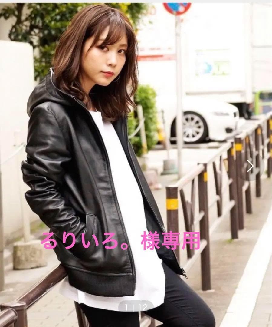 DETAILS　レザーフードジャケット