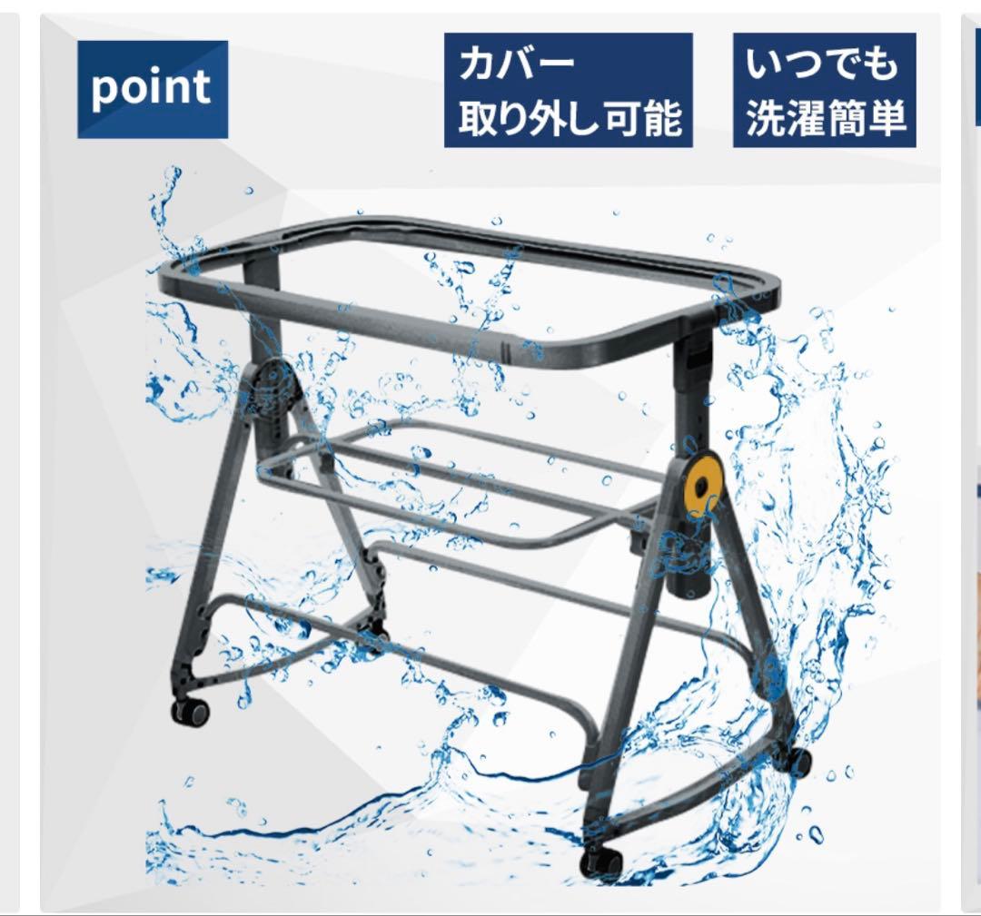 HZDMJ ベビーベッド　カーキ(ベージュ) 防水シーツセット