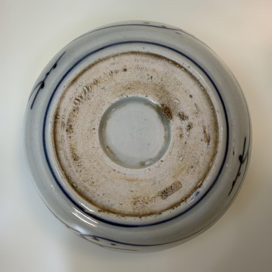 古伊万里 江戸 染付 膾 くらわんか なでしこ 撫子 骨董 アンティーク 皿