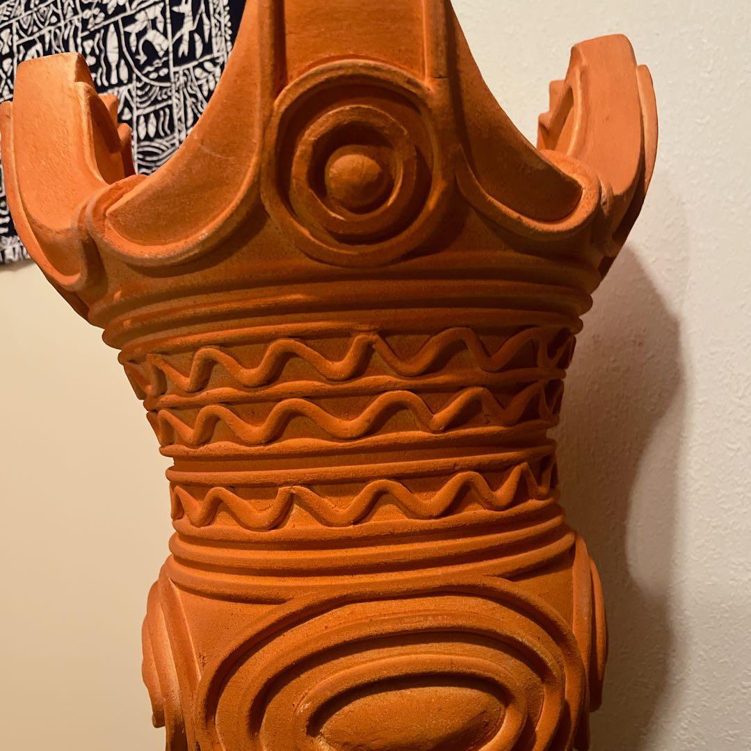 【迫力の造形】火焔型土器 レプリカ 縄文時代 縄文ポシェット インテリア風