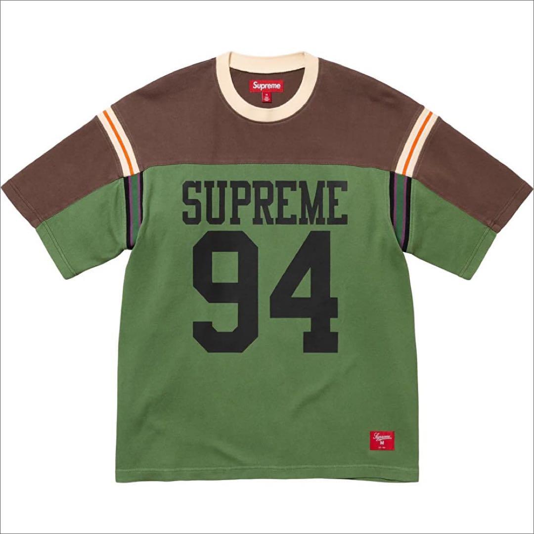 シャツ Supreme Split S/S Football Top Green M