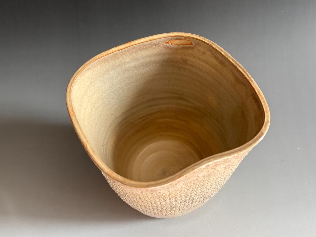 10代坂高麗左衛門　萩焼　縄暖簾　水指　茶道具