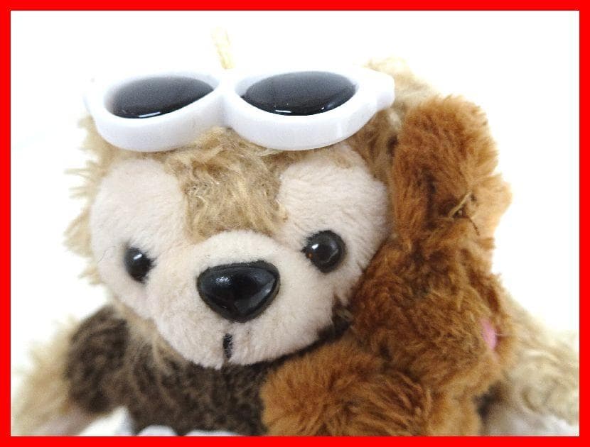 くま　ぬいぐるみストラップ　うさちゃんだっこ　サングラス　中古 Mイ-208