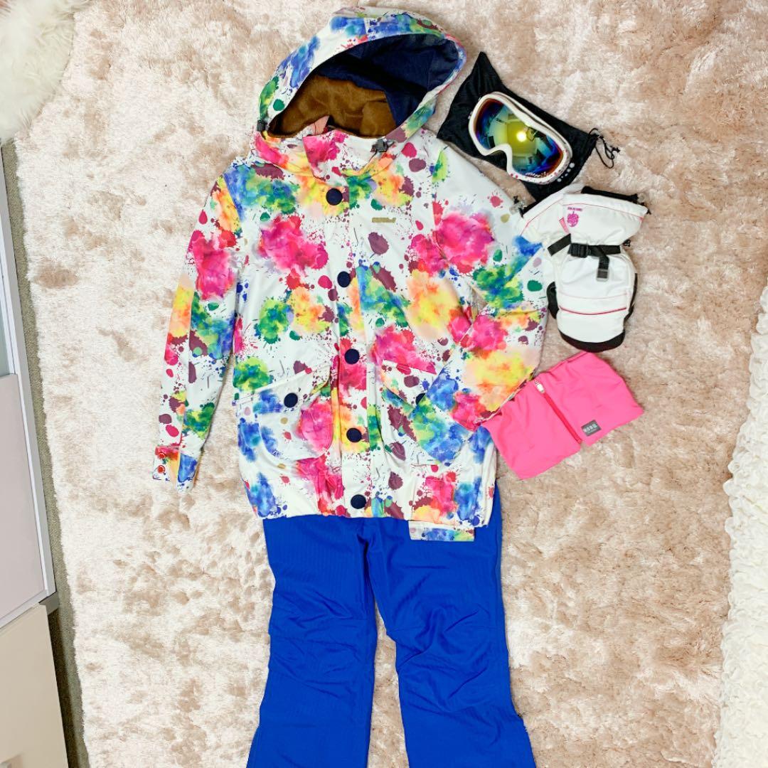 超美品‼︎  1回のみ着用。スノボーウェア セット おまけ付き
