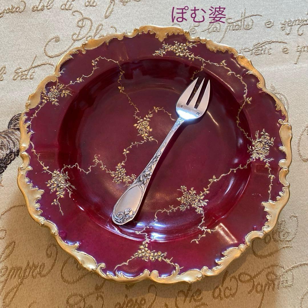 【ピュイフォルカ】 純銀 フォーク２本「アール・ヌーヴォーの華／アイリス」