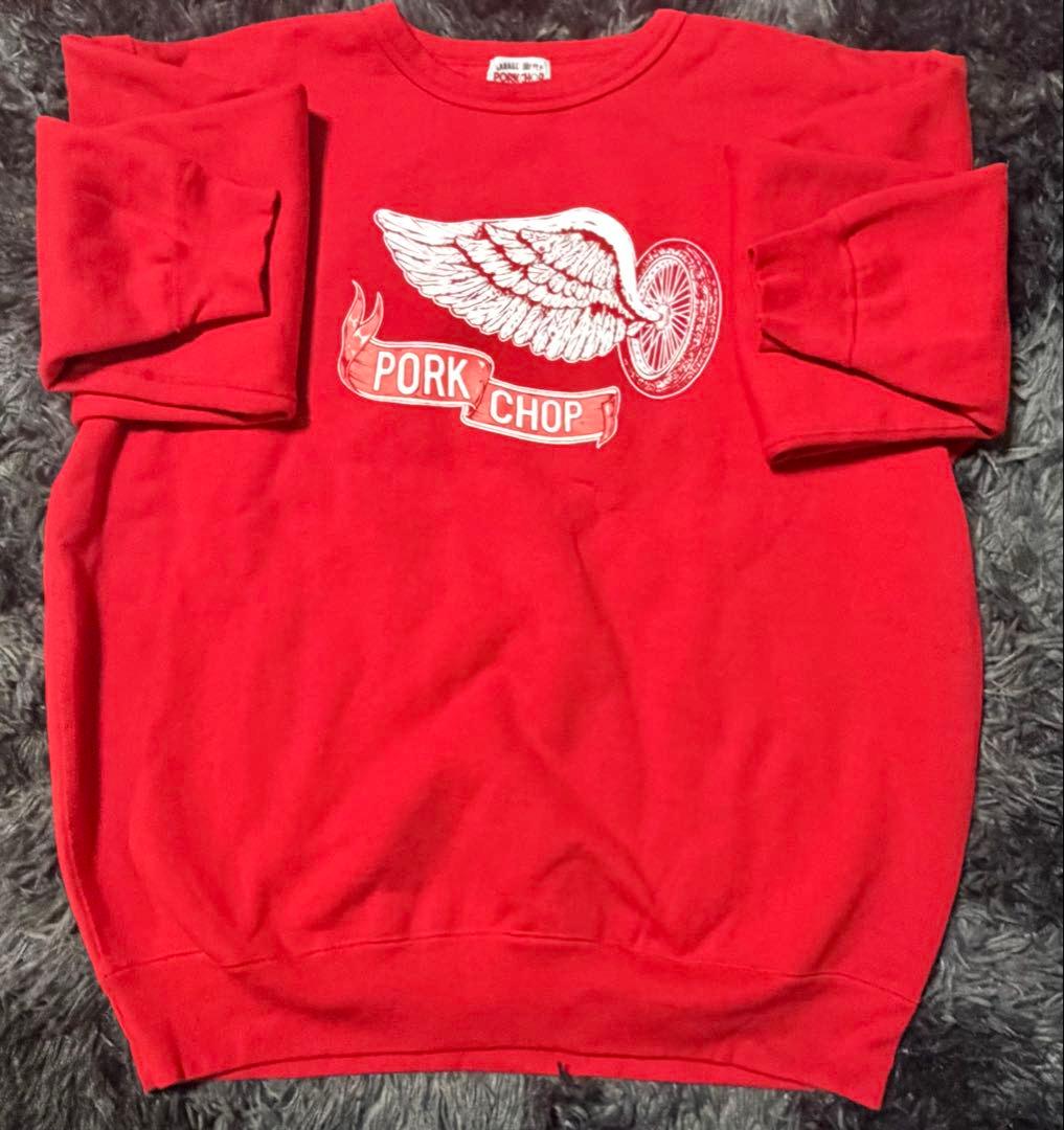 PORKCHOP×MASSESレッド スウェット
