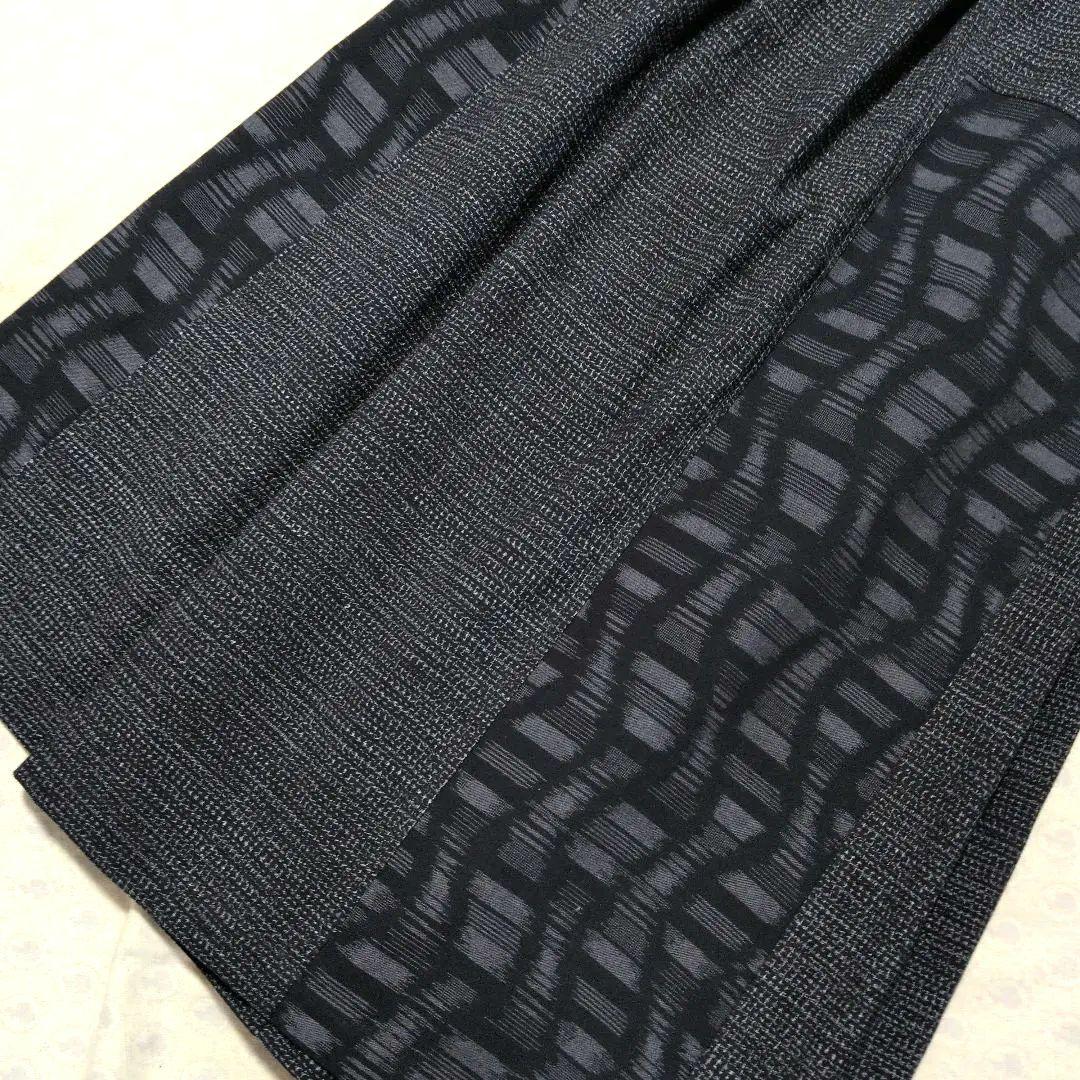 書生絣、久留米絣のワイドギャザーパンツ☆ハンドメイド