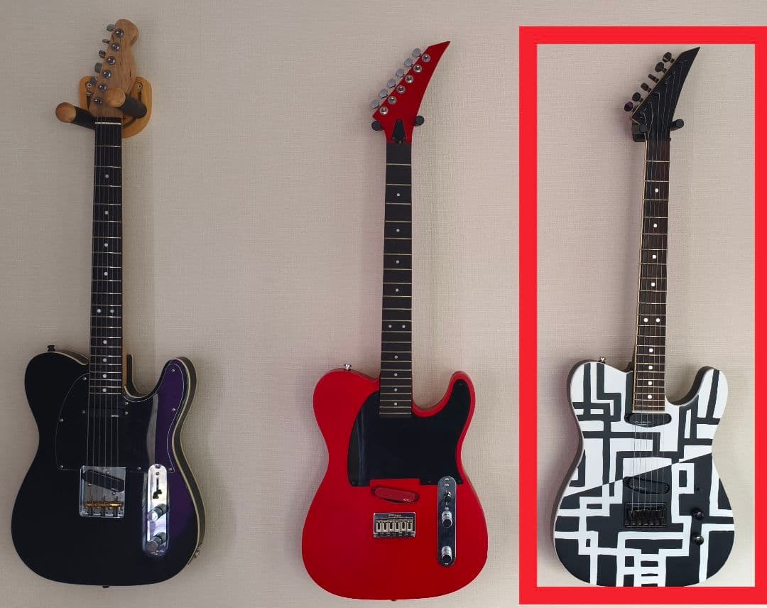 FERNANDES　TEJ70改　G柄　BLACK&WHITE　EMG-SAｘ2