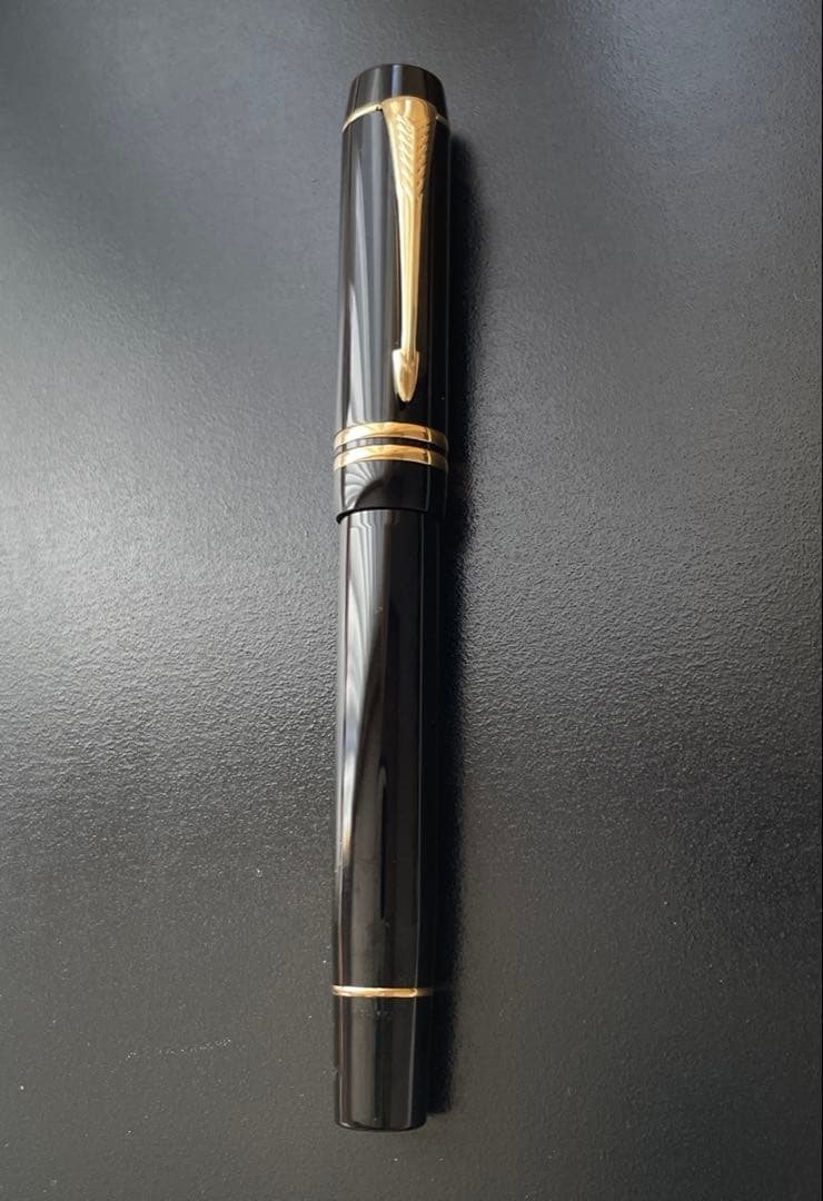 パーカー 万年筆 デュオフォールド ブラック　インクカートリッジ(5本)付き