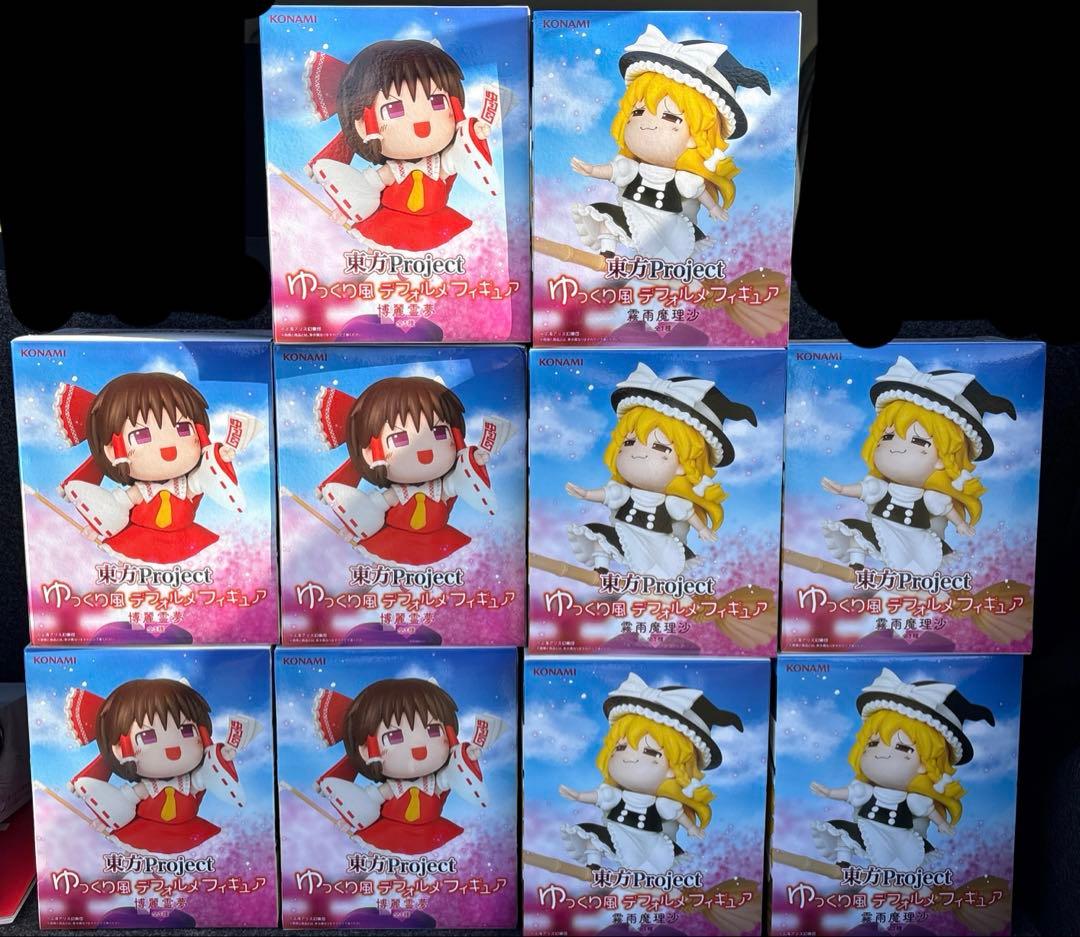 東方Project ゆっくり風デフォルメフィギュア 博麗霊夢 霧雨魔理沙