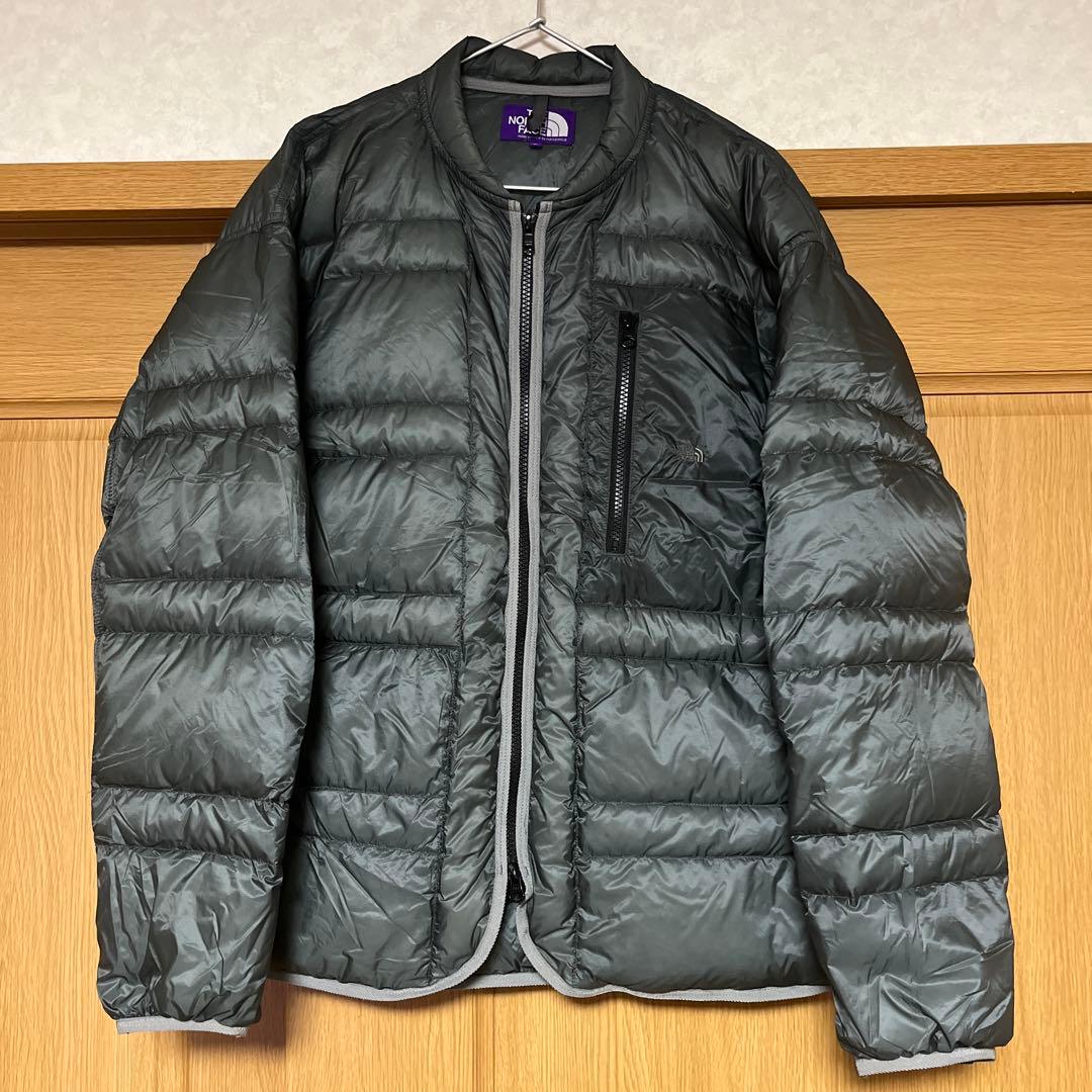 ノースフェイス パープルレーベル フィールドダウンカーディガン M グレー 美品