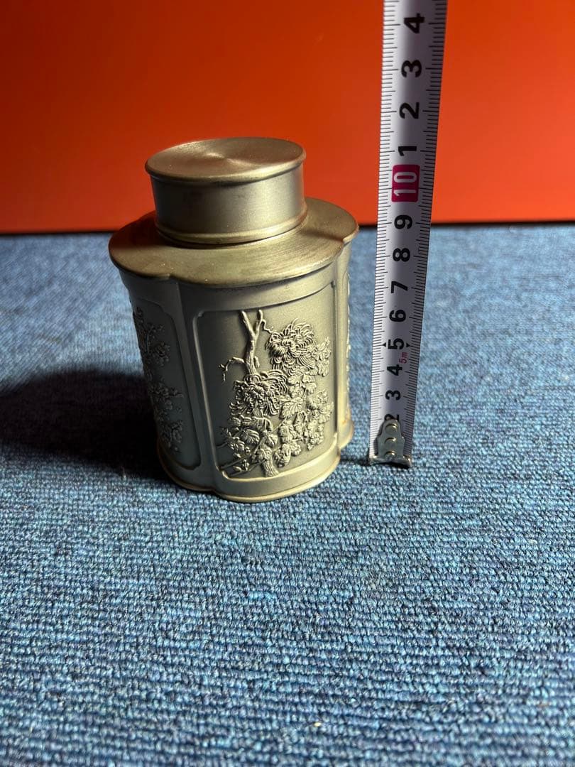 1076 ロイヤルセランゴール　ピューター　錫　茶筒