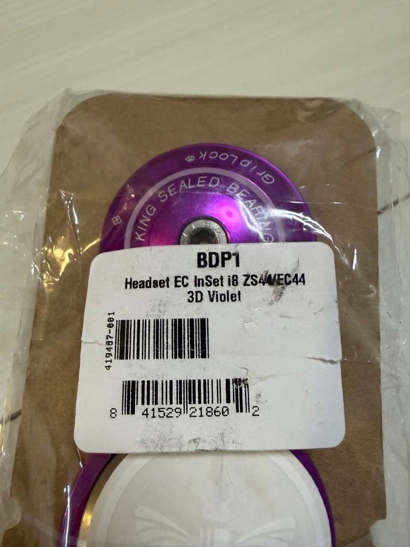 クリスキング　inset8 chris king ヘッドセット　3Dviolet