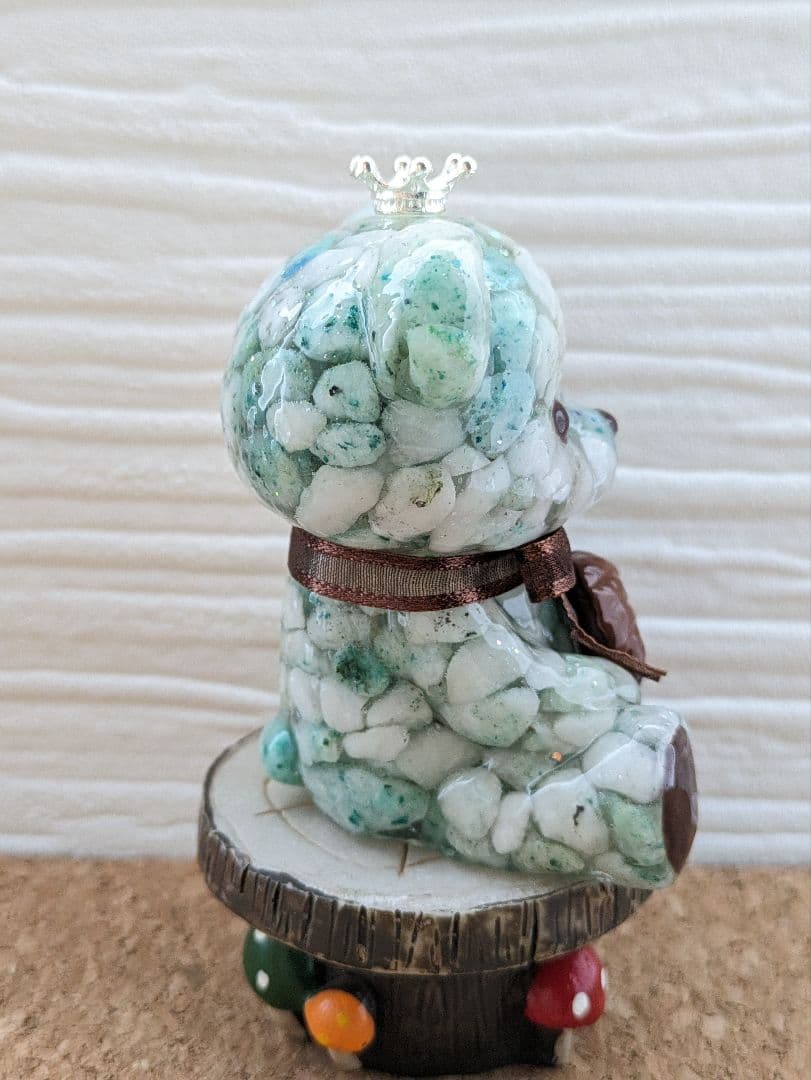 【つねりん】フェニックスストーンのくまちゃん形オルゴナイト☆他２点