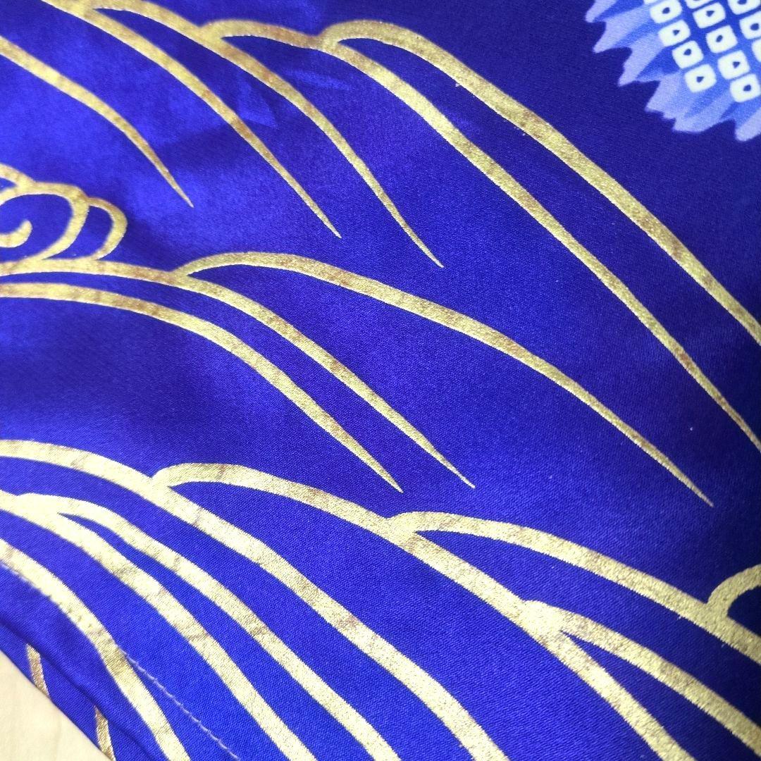 ムーミン様☆アイボリー花鳥と菊 振袖リメイクV開きワンピ*