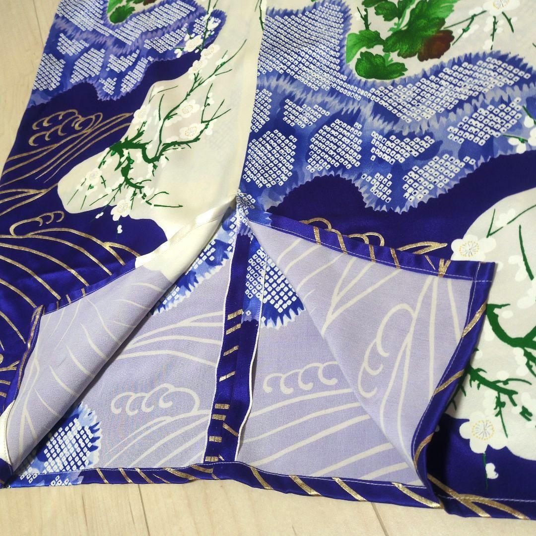 ムーミン様☆アイボリー花鳥と菊 振袖リメイクV開きワンピ*